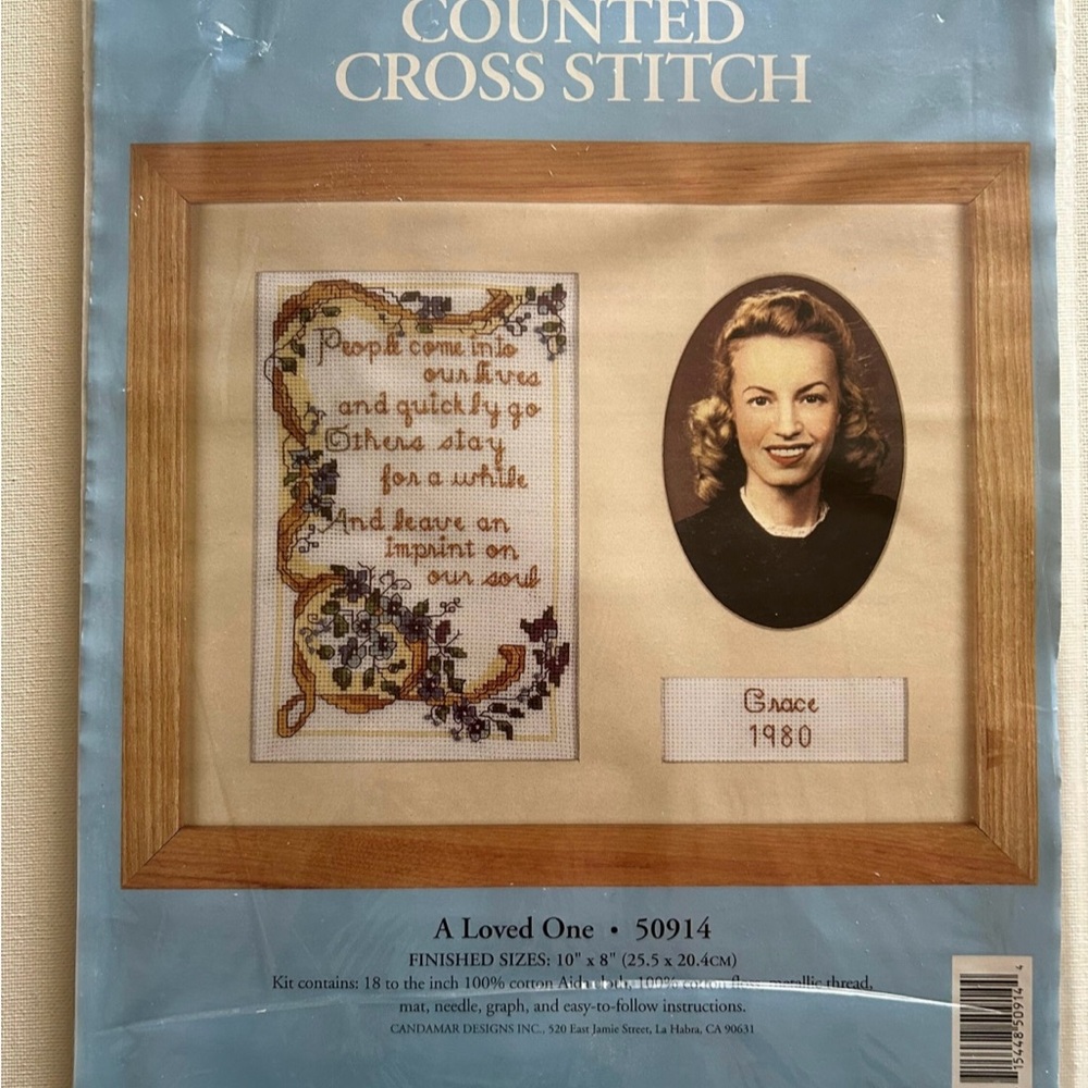 Vintage Candamar Designs Cross Stitch Kit - A Loved One - Complete Kit